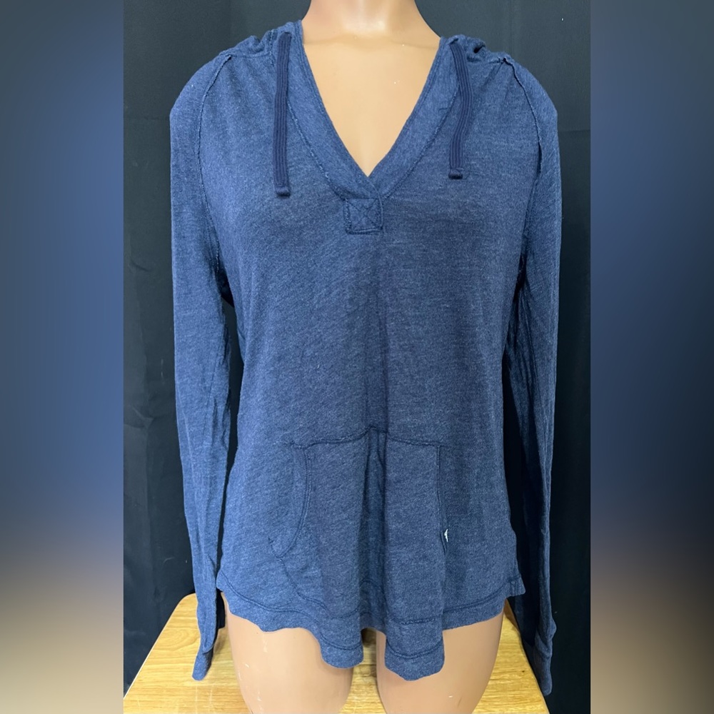 Blue Hooded Top